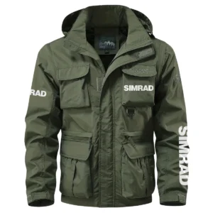Simrad Exclusive Logo Multi Pocket Jacket Fishing QTFS260525A1SIM - Army Green