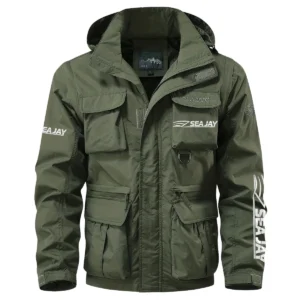 Sea Jay Exclusive Logo Multi Pocket Jacket Fishing QTFS260525A1SJB - Army Green