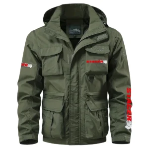 Stacer Exclusive Logo Multi Pocket Jacket Fishing QTFS260525A1STC - Army Green