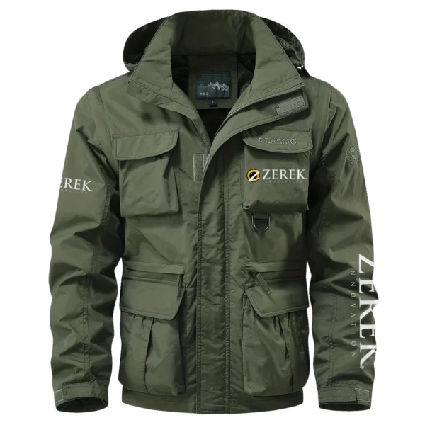 Zerek Innovation Exclusive Logo Multi Pocket Jacket Fishing QTFS260525A1ZI - Army Green