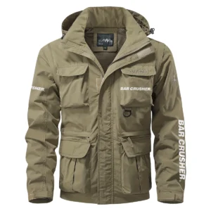 Bar Crusher Exclusive Logo Multi Pocket Jacket Fishing QTFS260525A1BCR - Khaki