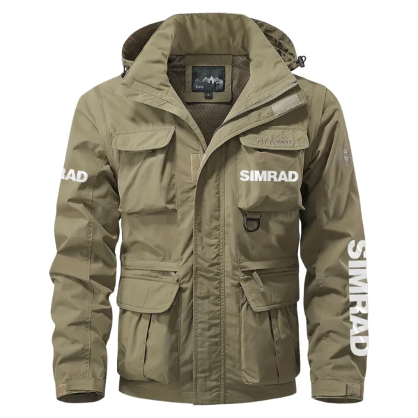 Simrad Exclusive Logo Multi Pocket Jacket Fishing QTFS260525A1SIM - Khaki