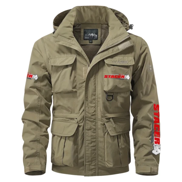 Stacer Exclusive Logo Multi Pocket Jacket Fishing QTFS260525A1STC - Khaki