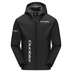 Dunbier Trailers Exclusive Logo Windbreaker Jacket QTFS190525A3DT - Black