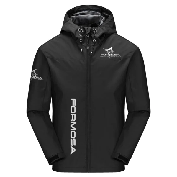 Formosa Marine Exclusive Logo Windbreaker Jacket QTFS190525A3FOM - Black