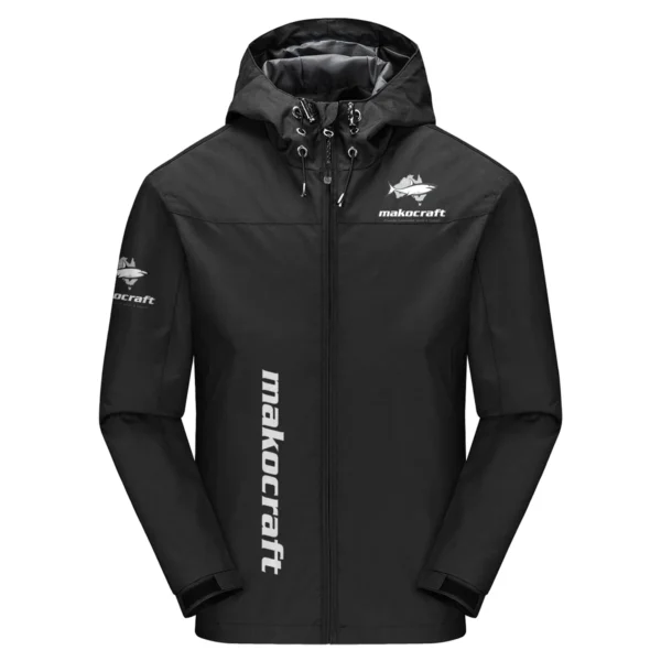 Makocraft Boats Exclusive Logo Windbreaker Jacket QTFS190525A3MAB - Black