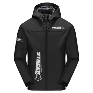Stacer Exclusive Logo Windbreaker Jacket QTFS190525A3STC - Black