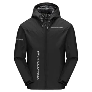 whittley boats Exclusive Logo Windbreaker Jacket QTFS190525A3WHB - Black