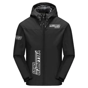 Yellowfin Plate Exclusive Logo Windbreaker Jacket QTFS190525A3YPB - Black