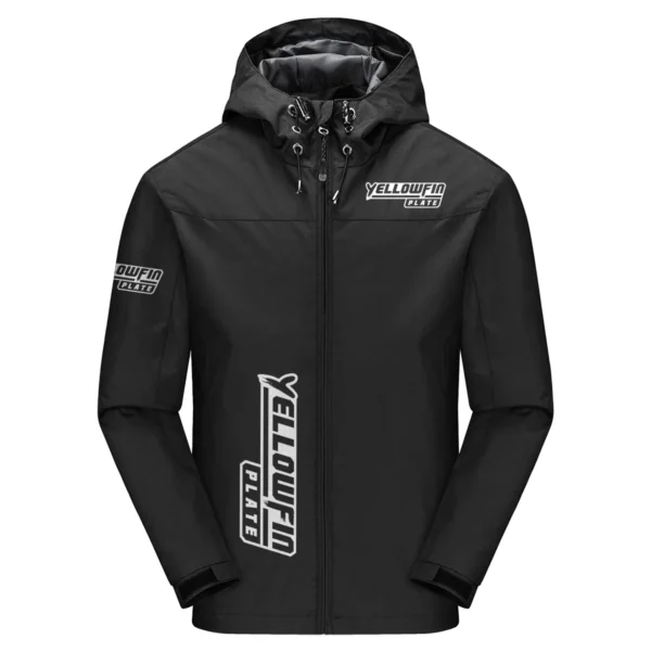 Yellowfin Plate Exclusive Logo Windbreaker Jacket QTFS190525A3YPB - Black