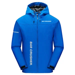 Bar Crusher Exclusive Logo Windbreaker Jacket QTFS190525A3BCR - Blue
