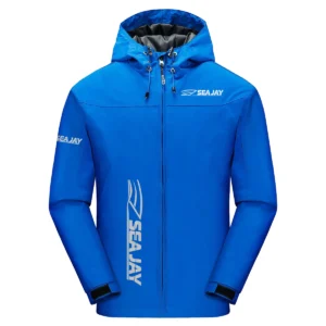 Sea Jay Exclusive Logo Windbreaker Jacket QTFS190525A3SJB - Blue