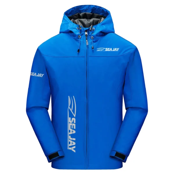Sea Jay Exclusive Logo Windbreaker Jacket QTFS190525A3SJB - Blue