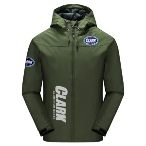 Clark Aluminium Boats Exclusive Logo Windbreaker Jacket QTFS190525A3CAB - Army Green