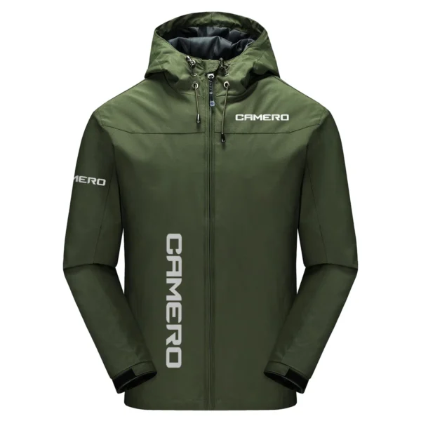 Camero Exclusive Logo Windbreaker Jacket QTFS190525A3CMR - Army Green
