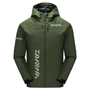 Daiwa Exclusive Logo Windbreaker Jacket QTFS190525A3DAI - Army Green