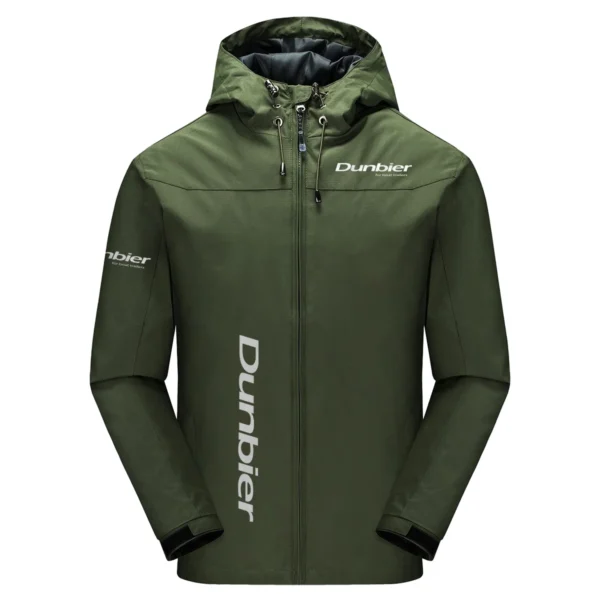 Dunbier Trailers Exclusive Logo Windbreaker Jacket QTFS190525A3DT - Army Green