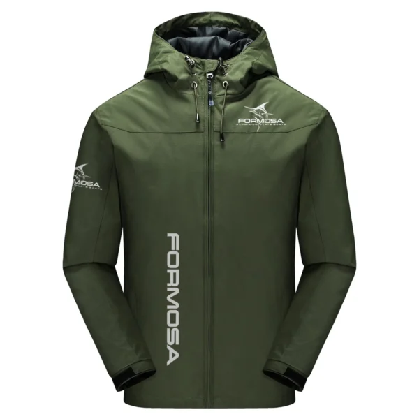 Formosa Marine Exclusive Logo Windbreaker Jacket QTFS190525A3FOM - Army Green