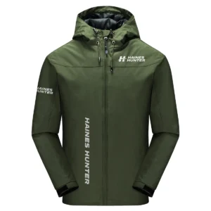 Haines Hunter Exclusive Logo Windbreaker Jacket QTFS190525A3HHT - Army Green