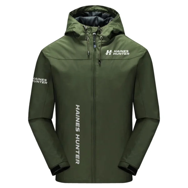 Haines Hunter Exclusive Logo Windbreaker Jacket QTFS190525A3HHT - Army Green