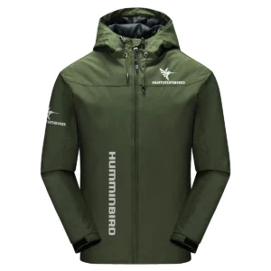 Humminbird Exclusive Logo Windbreaker Jacket QTFS190525A3HUM - Army Green
