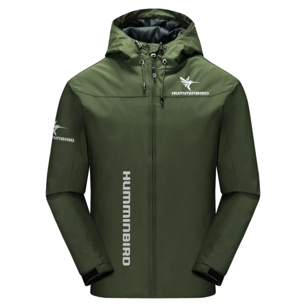Humminbird Exclusive Logo Windbreaker Jacket QTFS190525A3HUM - Army Green