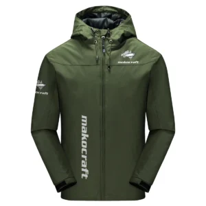 Makocraft Boats Exclusive Logo Windbreaker Jacket QTFS190525A3MAB - Army Green