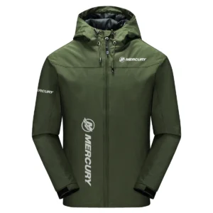 Mercury Marine Exclusive Logo Windbreaker Jacket QTFS190525A3MCM - Army Green