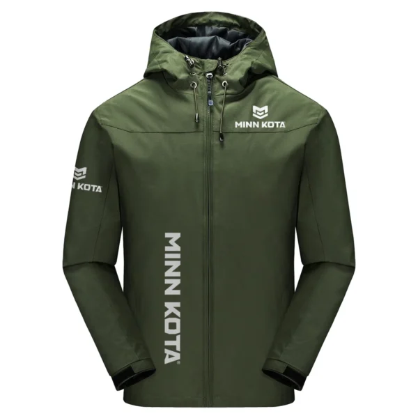 Minn Kota Exclusive Logo Windbreaker Jacket QTFS190525A3MNK - Army Green