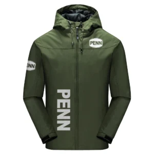 Penn Fishing Exclusive Logo Windbreaker Jacket QTFS190525A3PES - Army Green