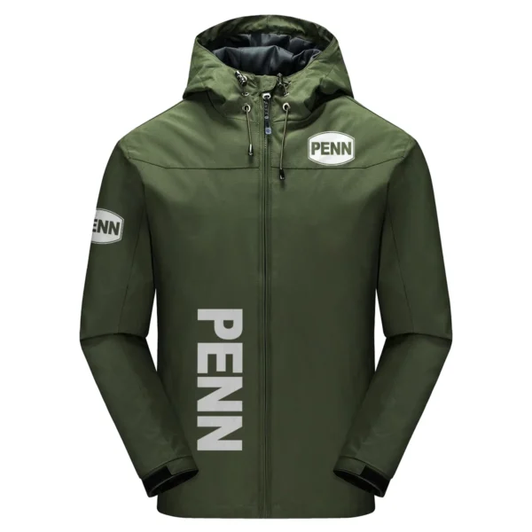 Penn Fishing Exclusive Logo Windbreaker Jacket QTFS190525A3PES - Army Green