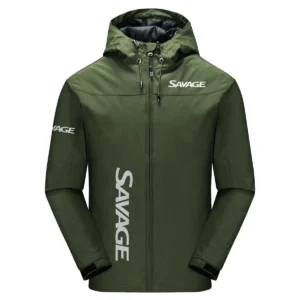Savage Boats Exclusive Logo Windbreaker Jacket QTFS190525A3SAB - Army Green