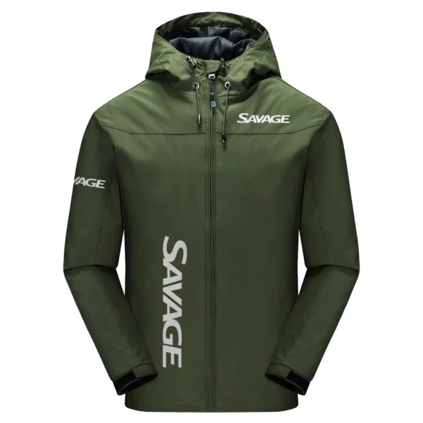 Savage Boats Exclusive Logo Windbreaker Jacket QTFS190525A3SAB - Army Green