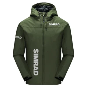 Simrad Exclusive Logo Windbreaker Jacket QTFS190525A3SIM - Army Green
