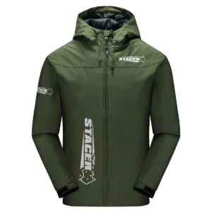 Stacer Exclusive Logo Windbreaker Jacket QTFS190525A3STC - Army Green