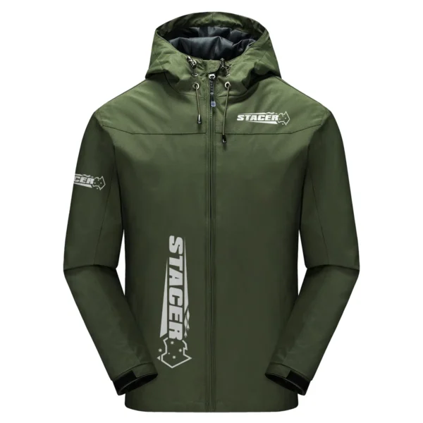 Stacer Exclusive Logo Windbreaker Jacket QTFS190525A3STC - Army Green