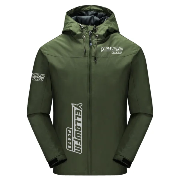 Yellowfin Plate Exclusive Logo Windbreaker Jacket QTFS190525A3YPB - Army Green
