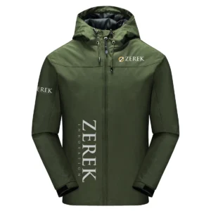 Zerek Innovation Exclusive Logo Windbreaker Jacket QTFS190525A3ZI - Army Green