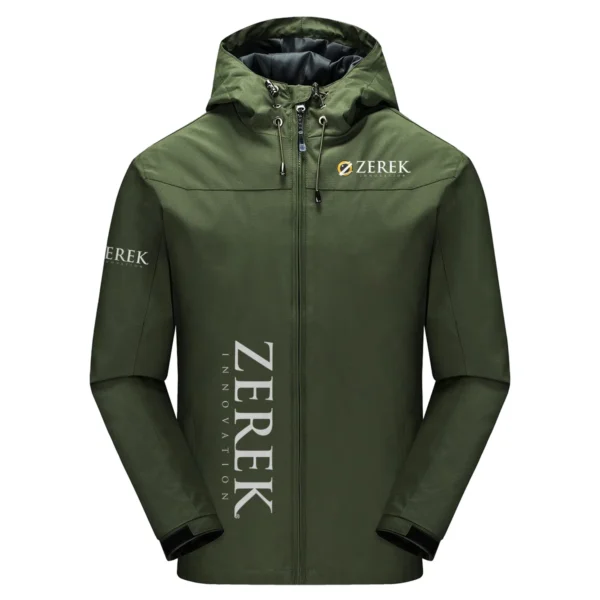 Zerek Innovation Exclusive Logo Windbreaker Jacket QTFS190525A3ZI - Army Green