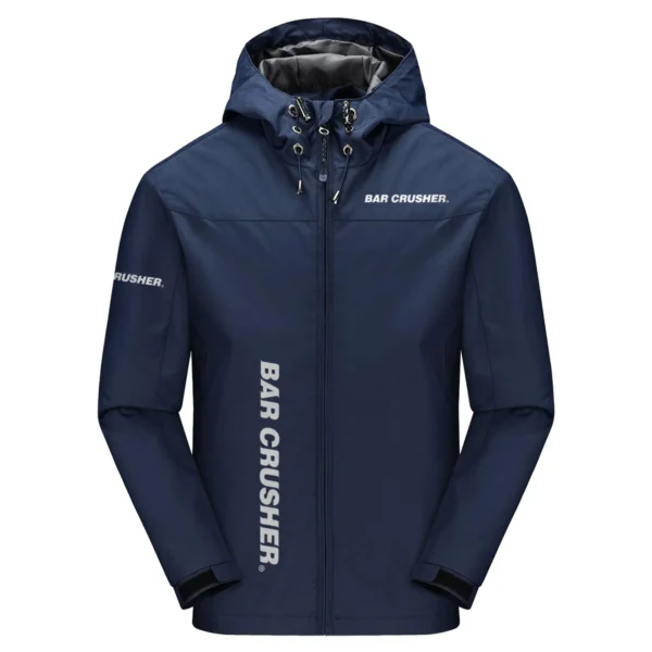 Bar Crusher Exclusive Logo Windbreaker Jacket QTFS190525A3BCR - Navy