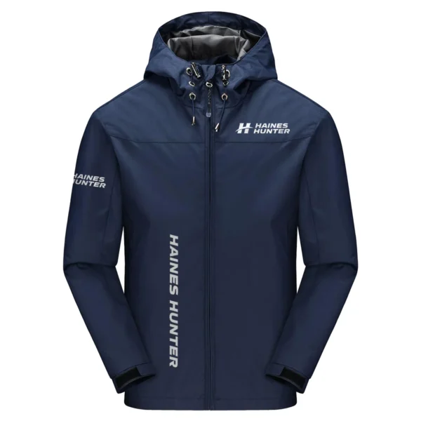 Haines Hunter Exclusive Logo Windbreaker Jacket QTFS190525A3HHT - Navy