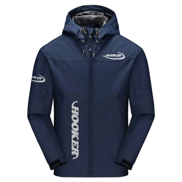 Hooker Boats Exclusive Logo Windbreaker Jacket QTFS190525A3HOO - Navy