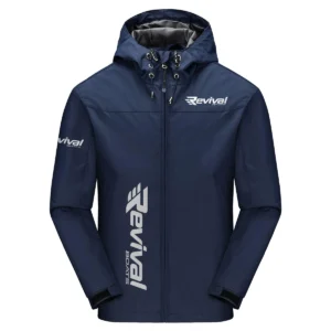 Revival Boats Exclusive Logo Windbreaker Jacket QTFS190525A3RVB - Navy