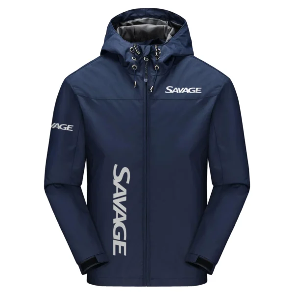 Savage Boats Exclusive Logo Windbreaker Jacket QTFS190525A3SAB - Navy