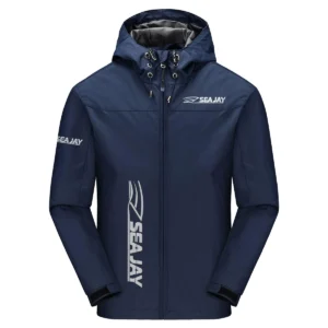 Sea Jay Exclusive Logo Windbreaker Jacket QTFS190525A3SJB - Navy