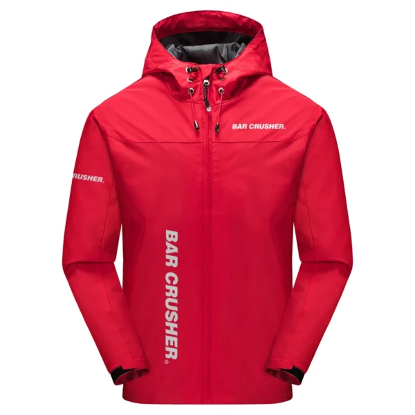 Bar Crusher Exclusive Logo Windbreaker Jacket QTFS190525A3BCR - Red