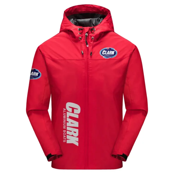 Clark Aluminium Boats Exclusive Logo Windbreaker Jacket QTFS190525A3CAB - Red
