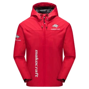 Makocraft Boats Exclusive Logo Windbreaker Jacket QTFS190525A3MAB - Red