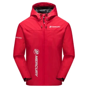 Mercury Marine Exclusive Logo Windbreaker Jacket QTFS190525A3MCM - Red