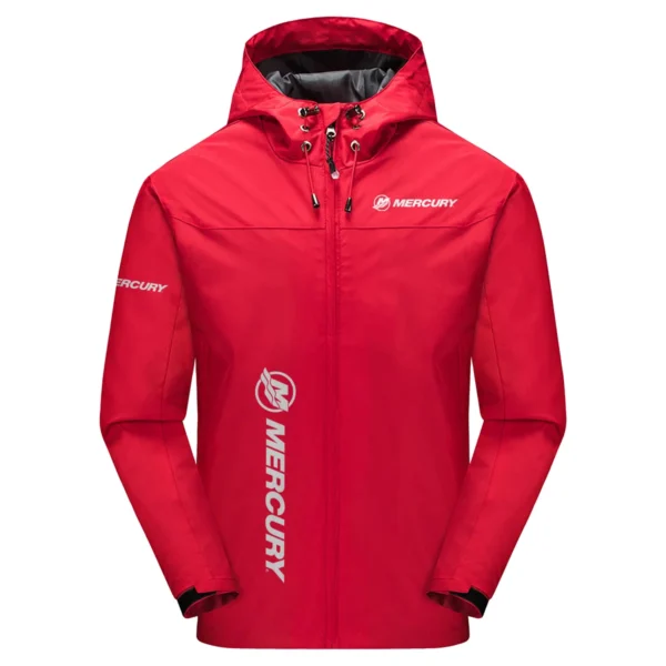 Mercury Marine Exclusive Logo Windbreaker Jacket QTFS190525A3MCM - Red